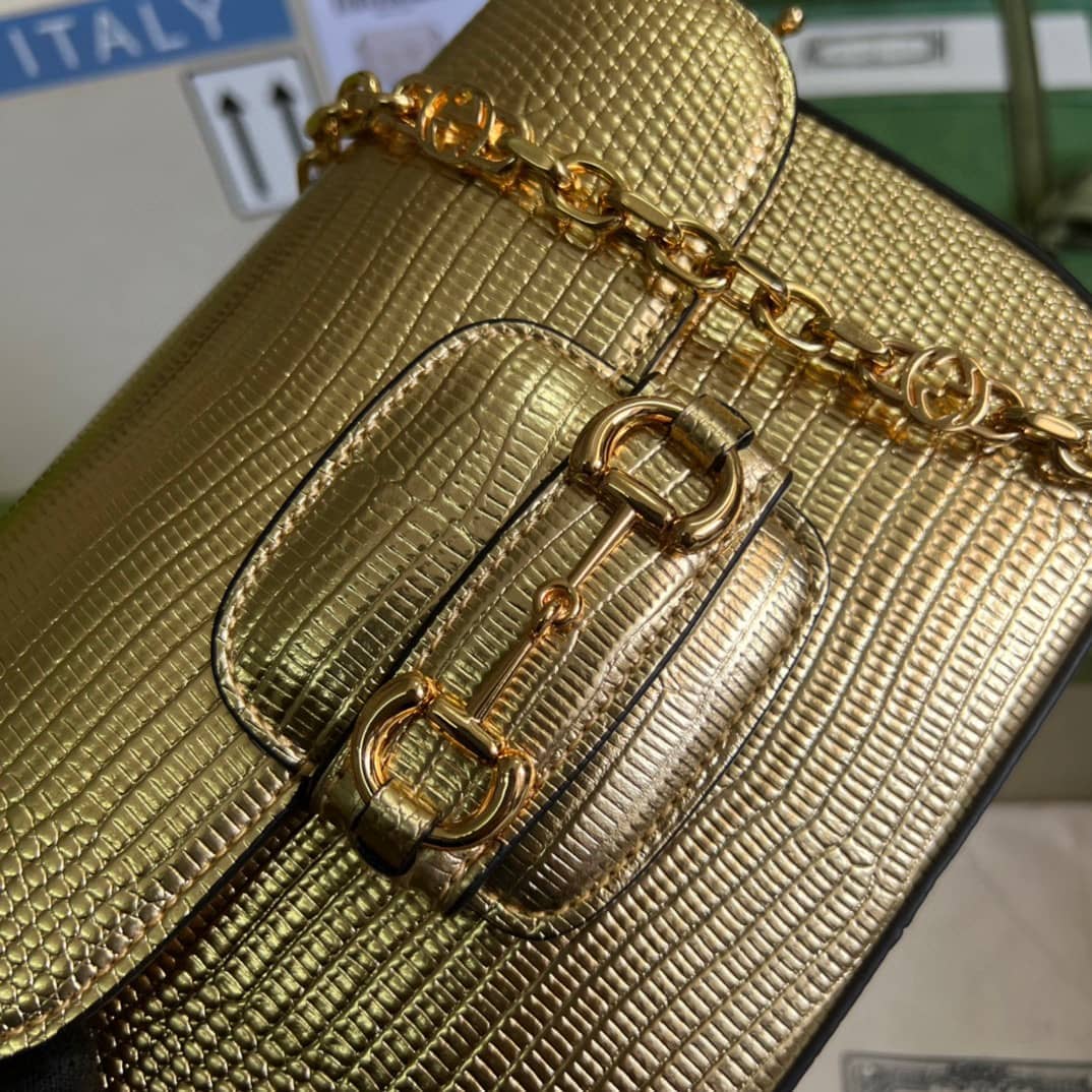Gucci Horsebit 1955 Lizard Mini 675801 Replica Shoulder Bag