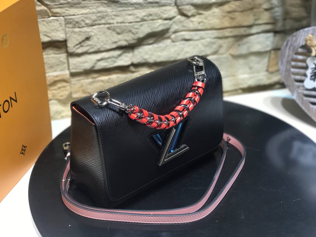 Louis Vuitton Twist MM Bag Black M50296 Replica