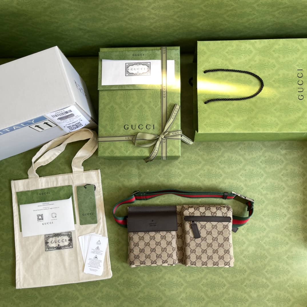 Gucci GG Canvas Waist Crossbody Belt Bag Replica 28566