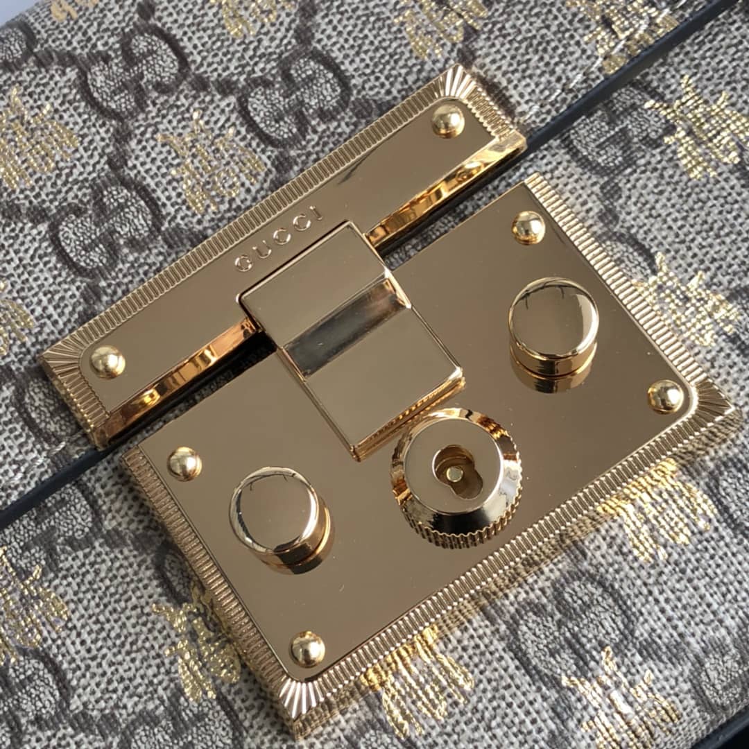 Gucci Padlock Small GG Chain Shoulder Bag Replica Brown 409487