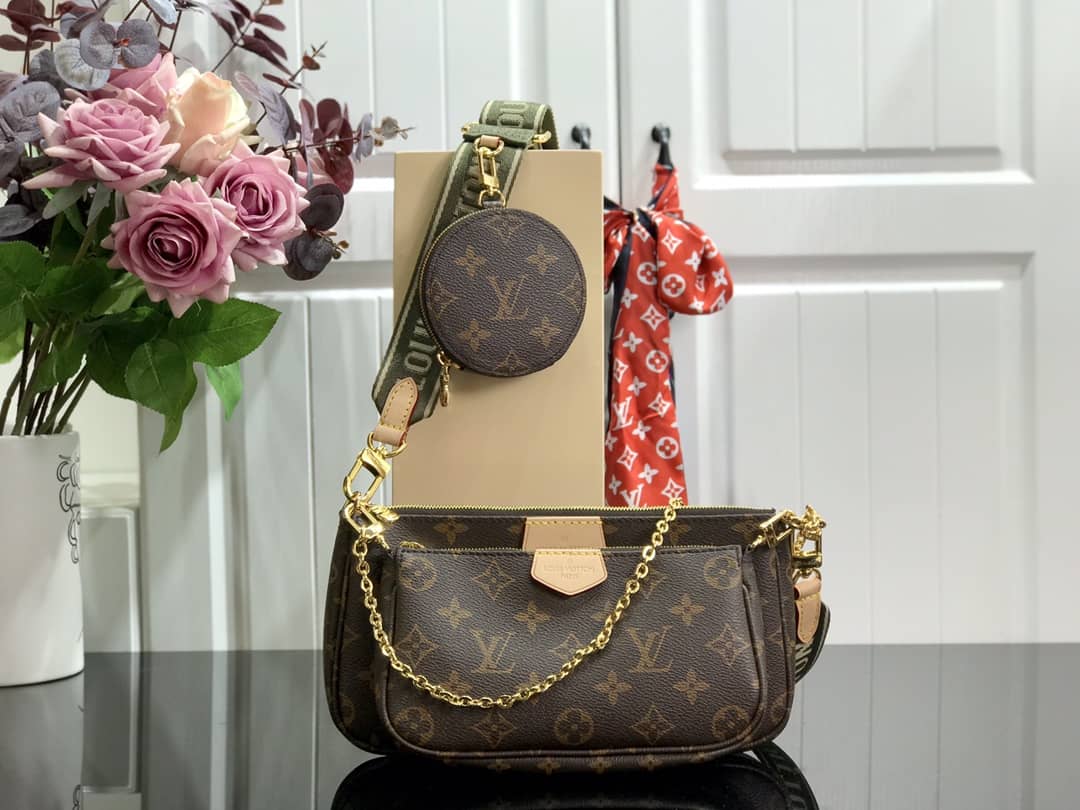 Louis Vuitton Monogram Canvas Multi Pochette Replica Green M44823