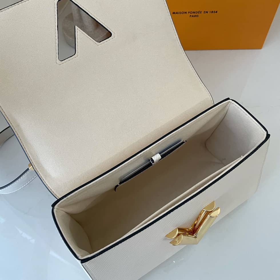 Louis Vuitton Twist MM Epi Grained Leather White M59403 Replica Crossbody Bag