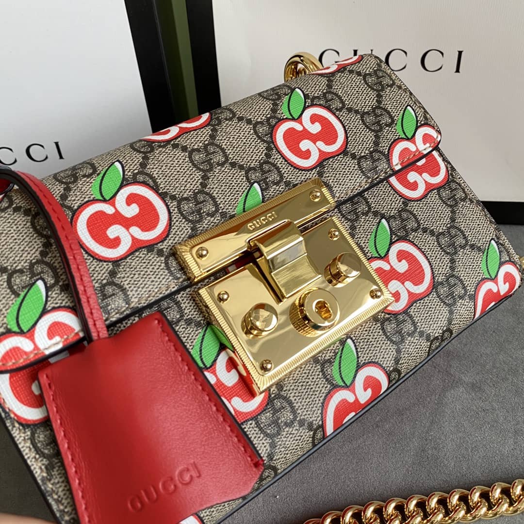 Gucci Padlock Small GG Chain Shoulder Bag Replica Red 409487