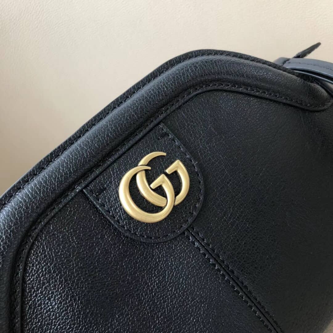 Gucci Belle Marmont Feline Small Crossbody Bag Replica Black 524620