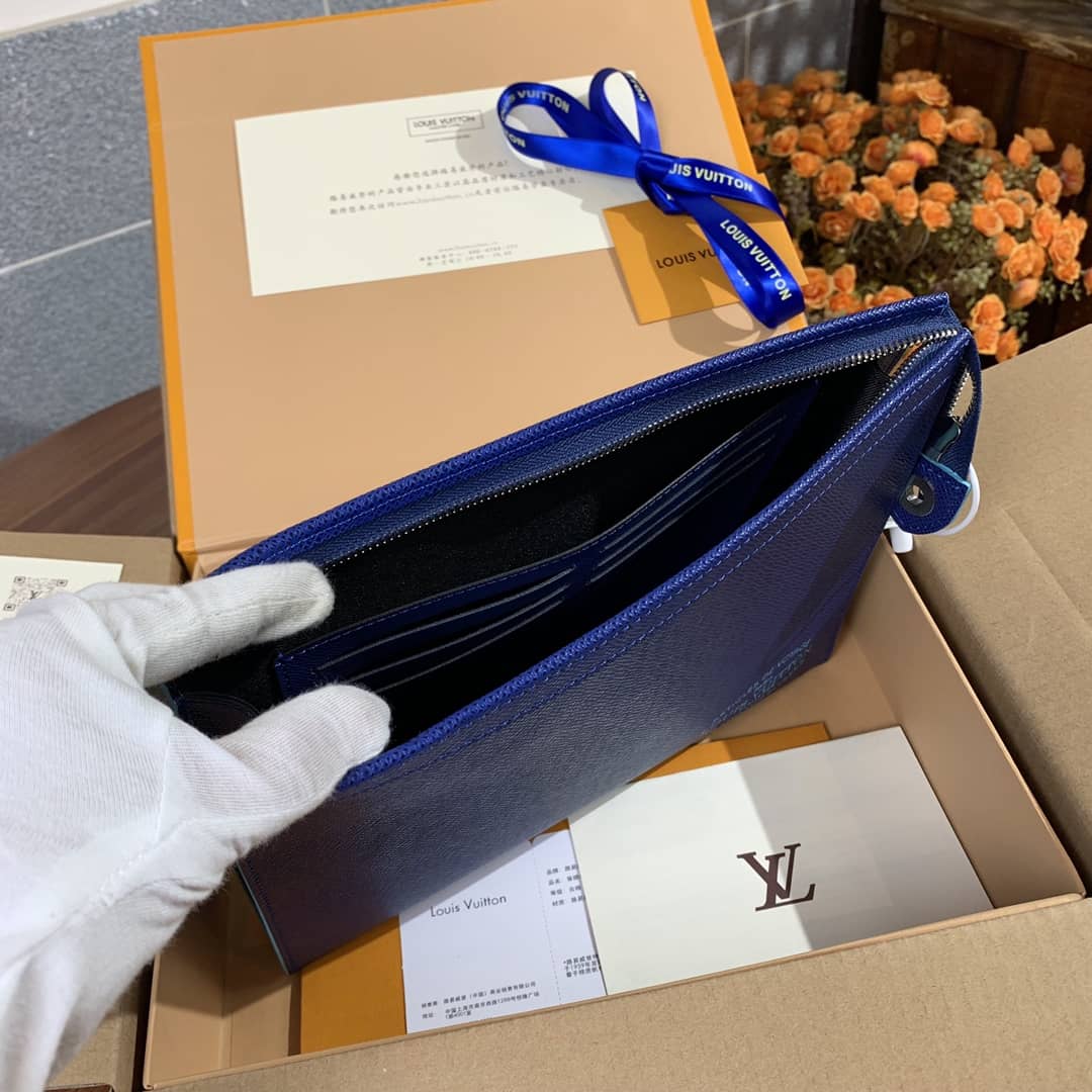 Louis Vuitton Pochette Voyage MM Pouch Blue M30395 Replica