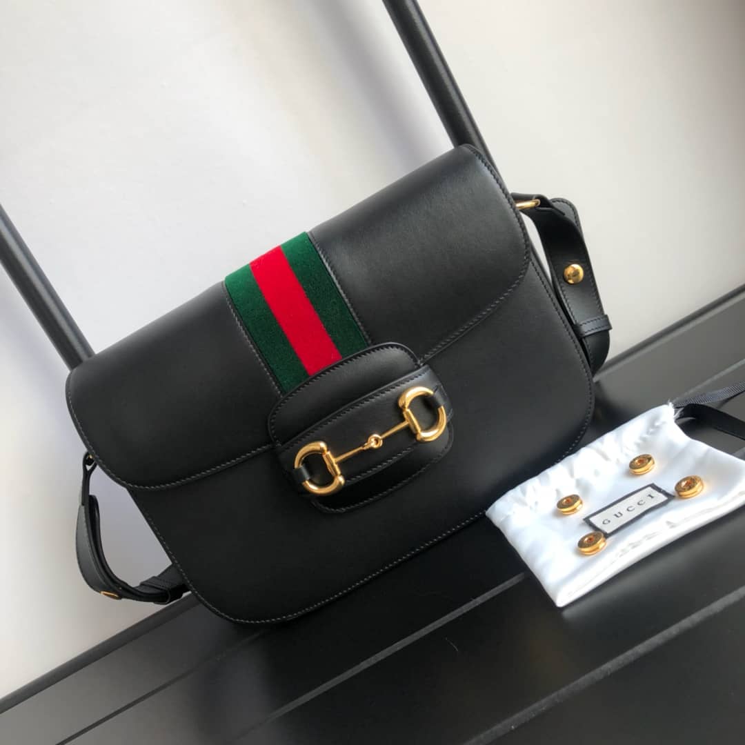 Gucci Horsebit 1955 Shoulder Bag Replica Black 602204