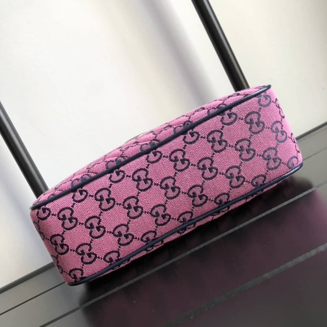 Gucci Handbag Dupes GG Marmont Small Shoulder Handbag Camera Bag Replica Pink 447632