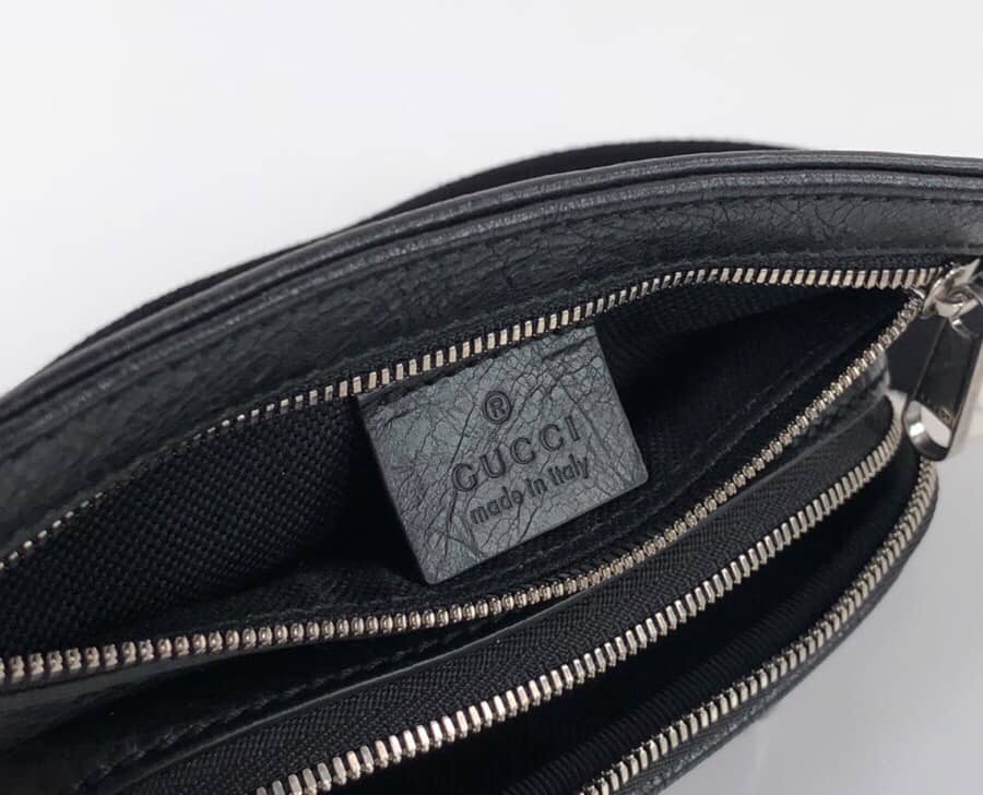 Gucci Soft Leather Belt Bag Replica Black 575857