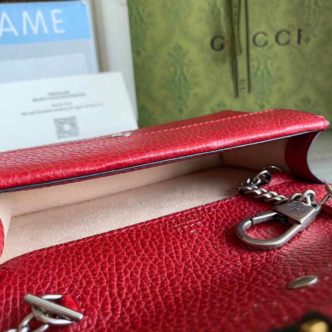 Gucci Dionysus GG Supreme Super Mini Bag Replica Red 476432