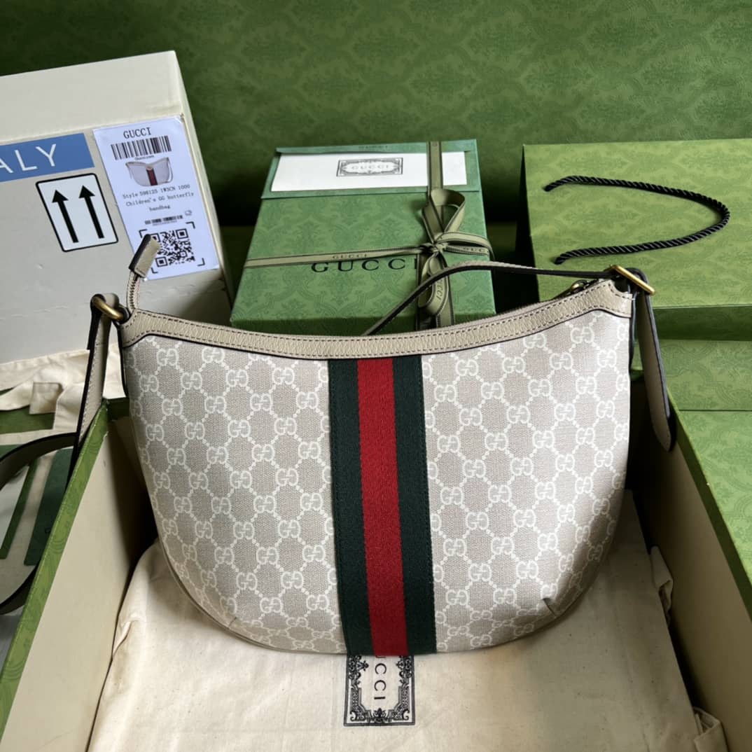 Gucci Ophidia Small GG Supreme Canvas White 598125 Replica Shoulder Bag