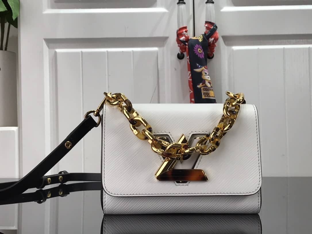 Louis Vuitton Monogram 2Way Leather Twist Replica Handbag White M58526