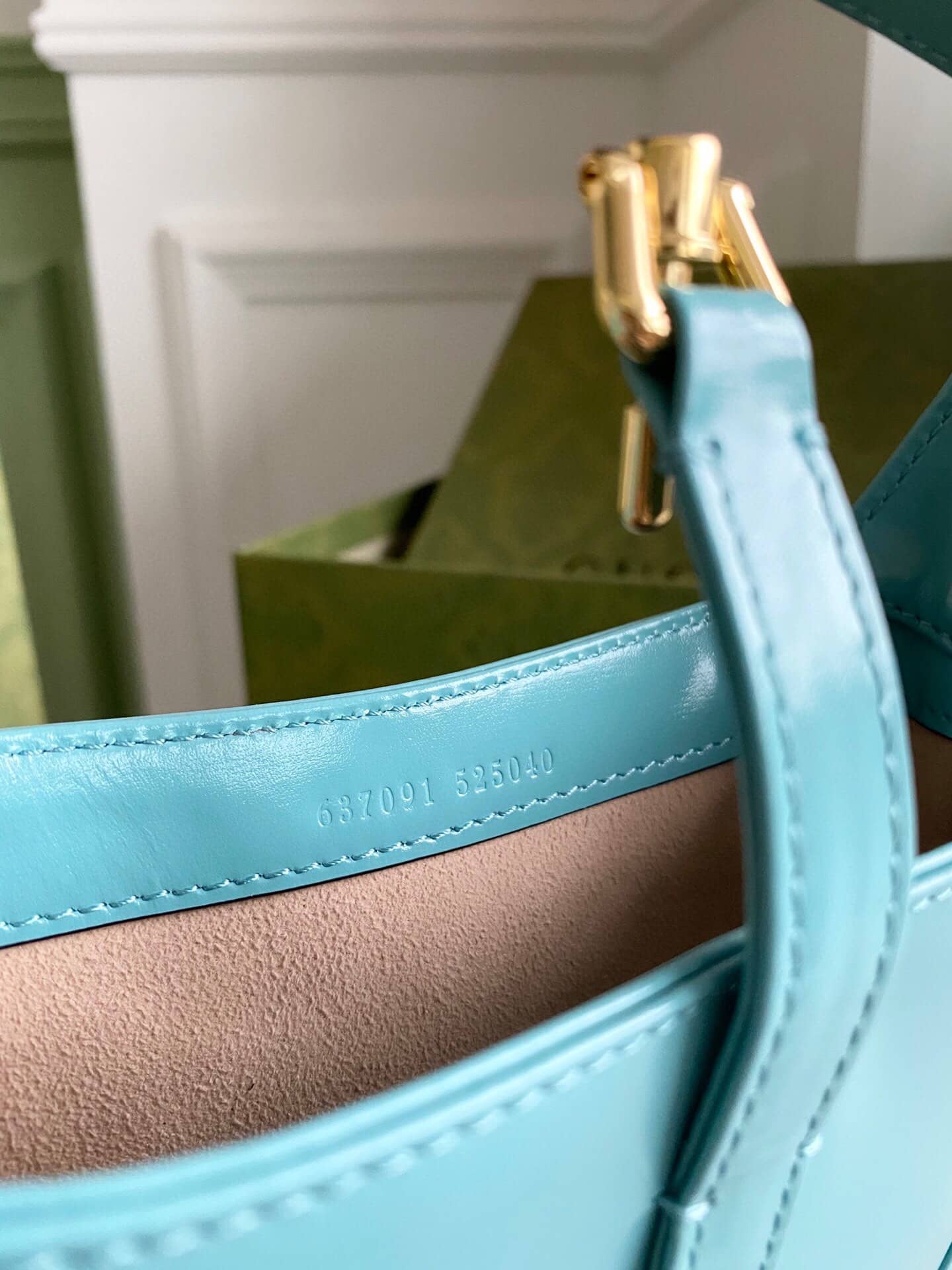 Gucci Jackie 1961 Mini Shoulder Bag Replica Blue 637091
