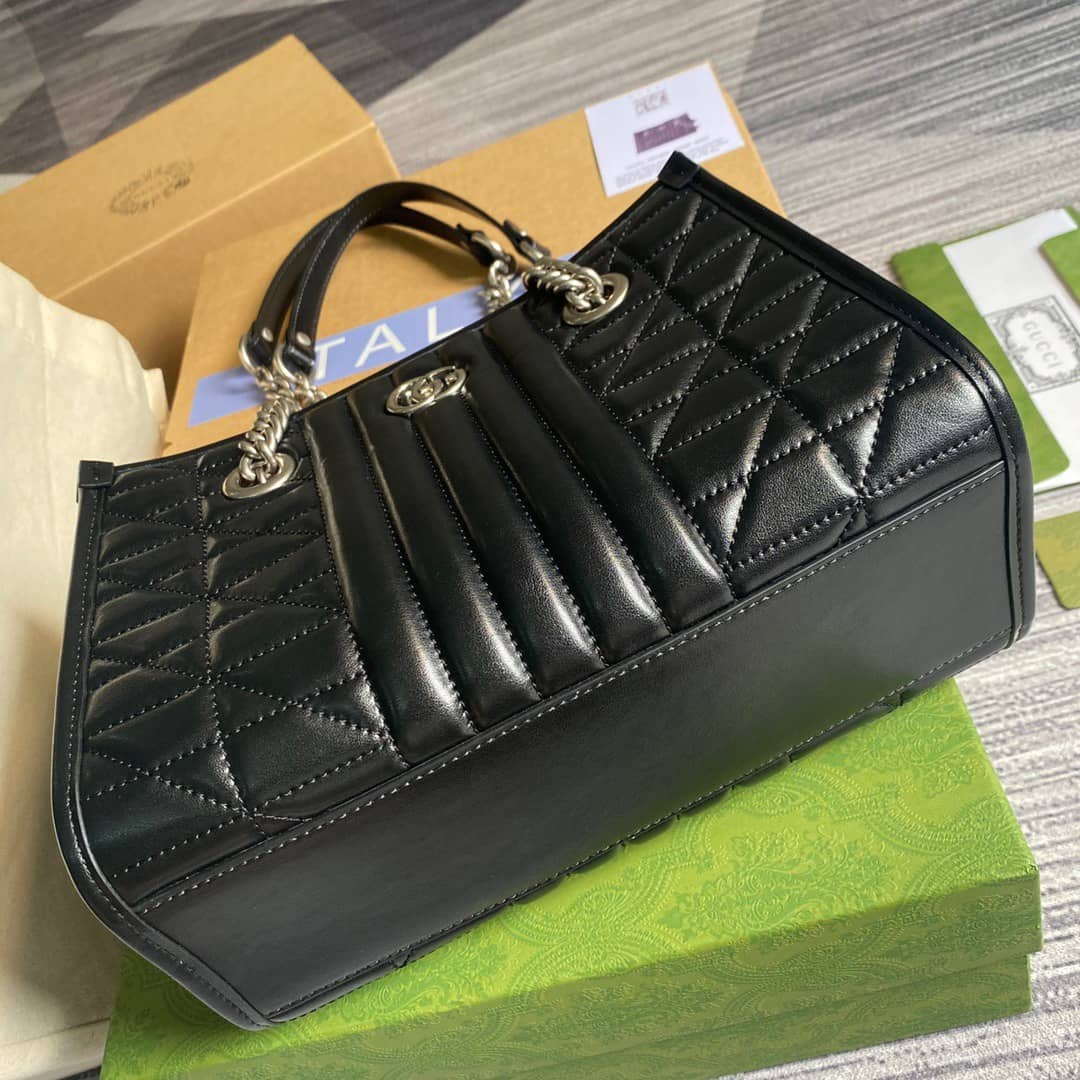 Gucci GG Marmont Small Tote Bag Replica Black 681483