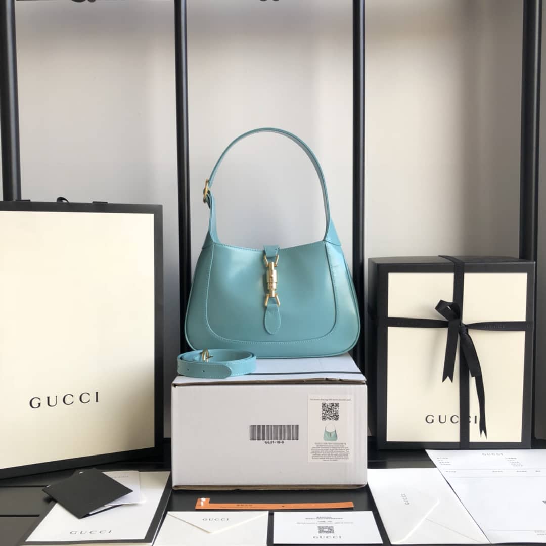 Gucci GG Jackie 1961 Small Hobo Shoulder Bag Replica Blue 636709