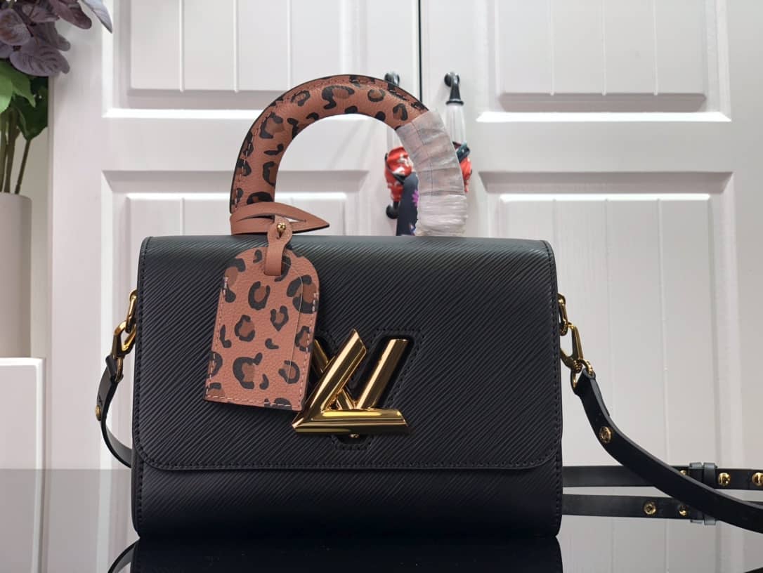 Louis Vuitton Twist MM Epi Grained Leather Replica Bag Black M58689