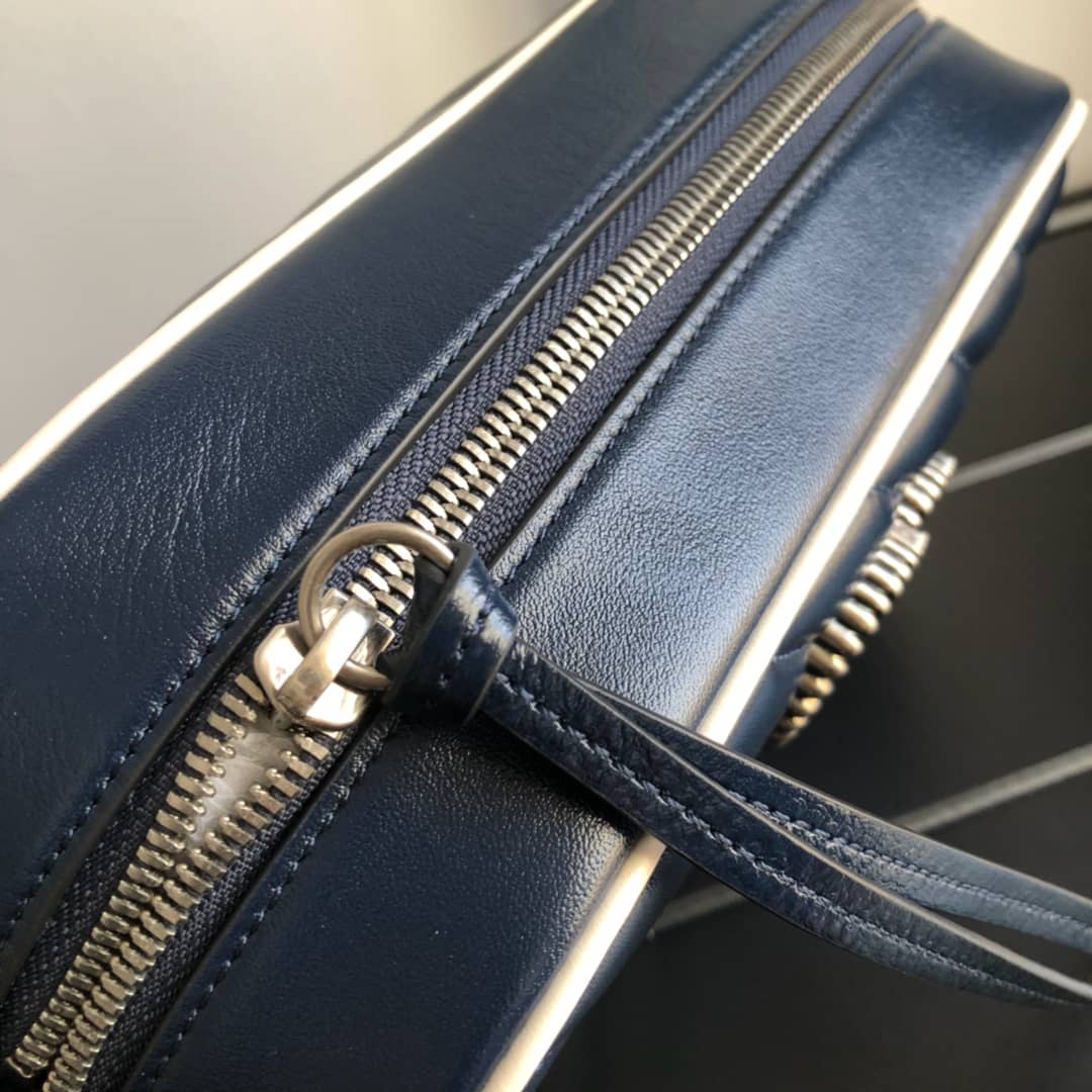 Gucci GG Marmont Small Shoulder Handbag Camera Bag Replica Blue 447632