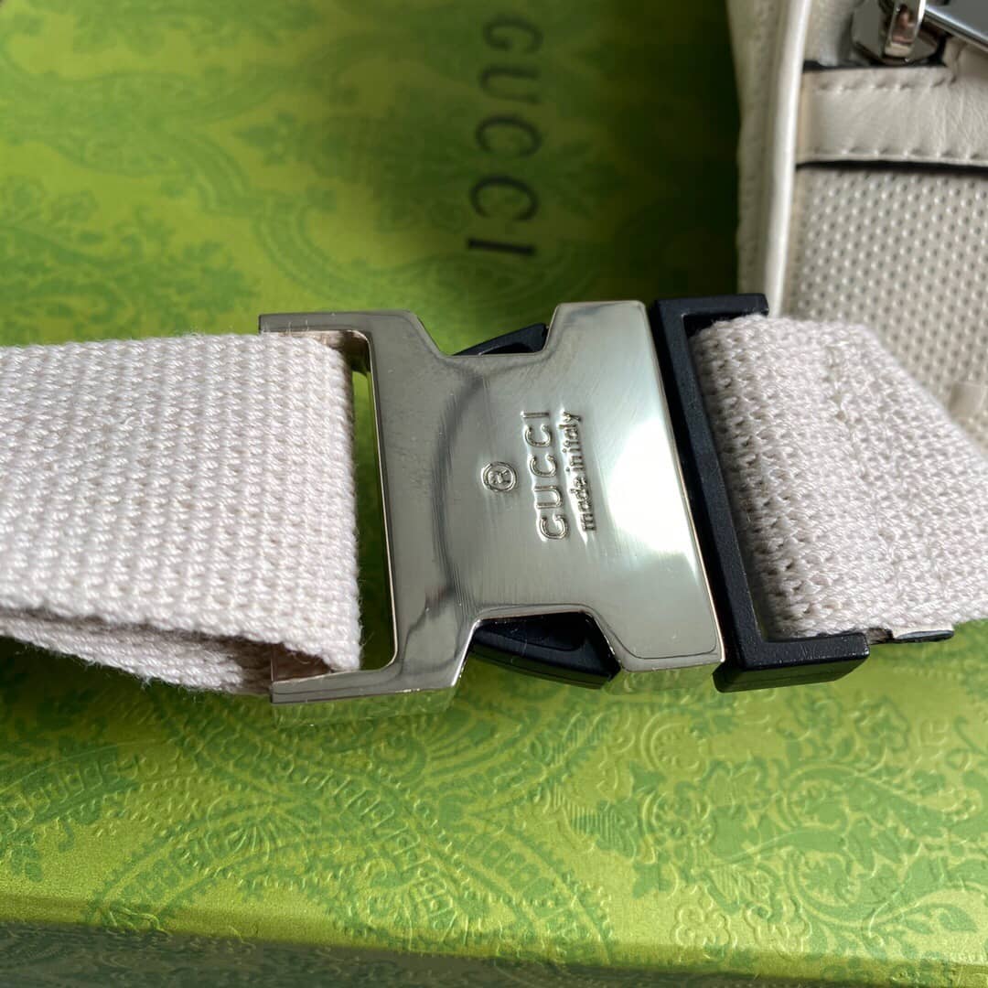 Gucci GG Embossed Belt Bag Replica White 645093