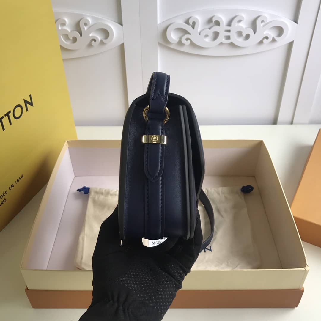 Louis Vuitton Pont9 Neuf Leather Replica Shoulder Bag Blue M55948