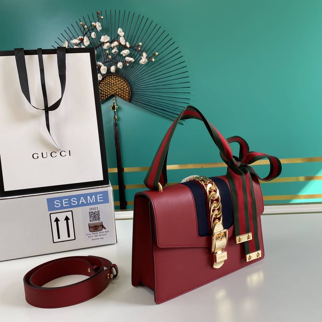 Gucci Bag Dupes Sylvie Small Shoulder Bag Replica 421882