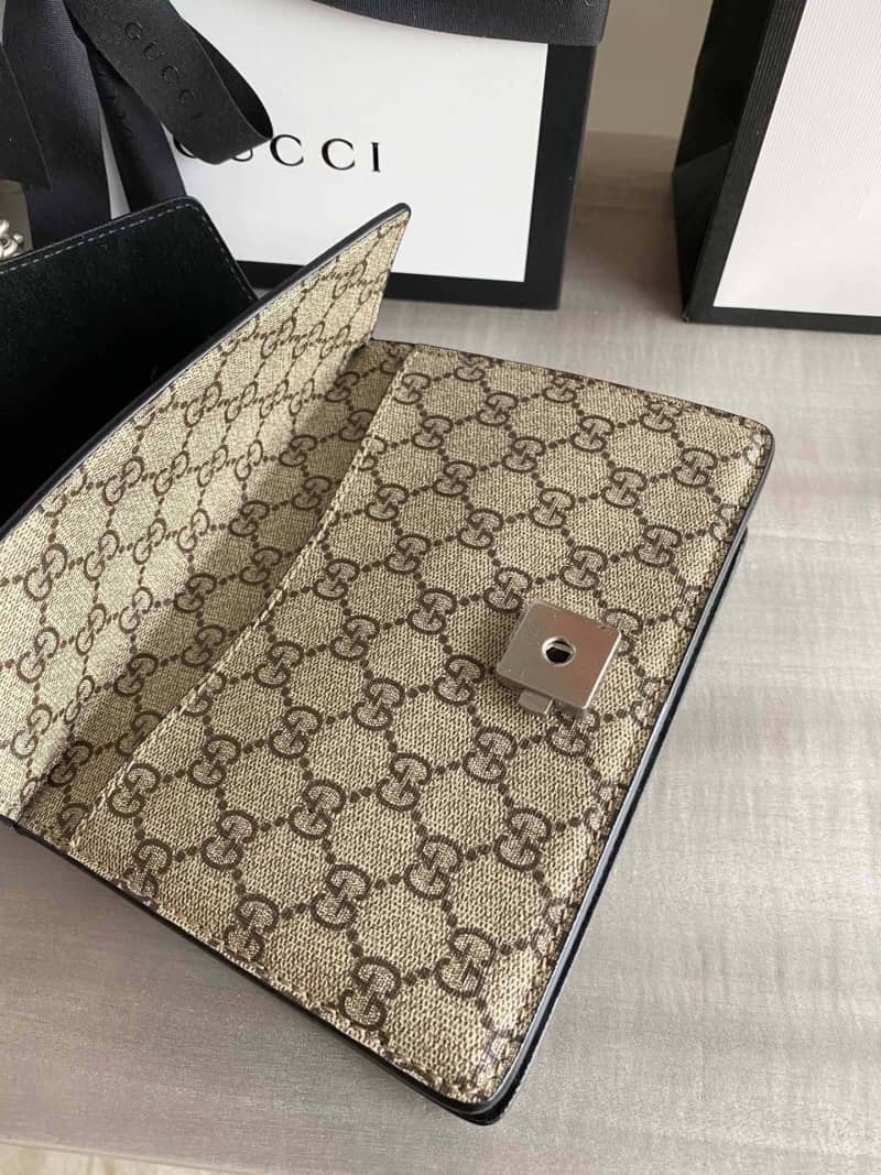 Gucci GG Supreme Dionysus 2way Mini Chain Shoulder Bag Replica Black 421970