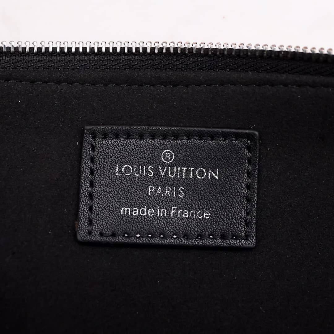 Louis Vuitton Pencil Pouch Elizabeth Monogram Canvas Replica Black GI0009