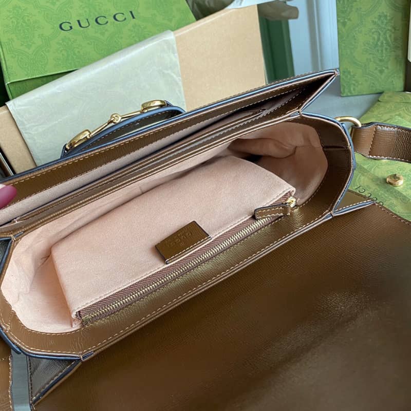 Gucci Horsebit 1955 Shoulder Bag Replica Brown 602204