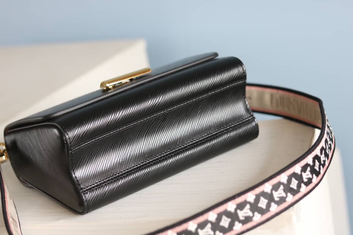 Louis Vuitton Textured Epi Leather Twist Series Bag Black