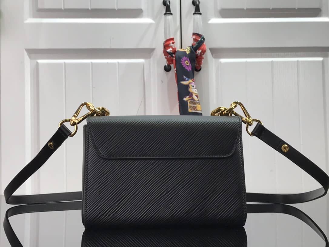Louis Vuitton Monogram 2Way Leather TWIST Replica Handbag Black M58526