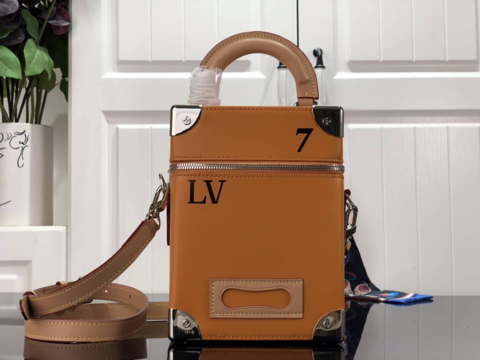 Louis Vuitton Vertical Box Trunk Saffron Yellow M59666 Replica Shoulder Bag