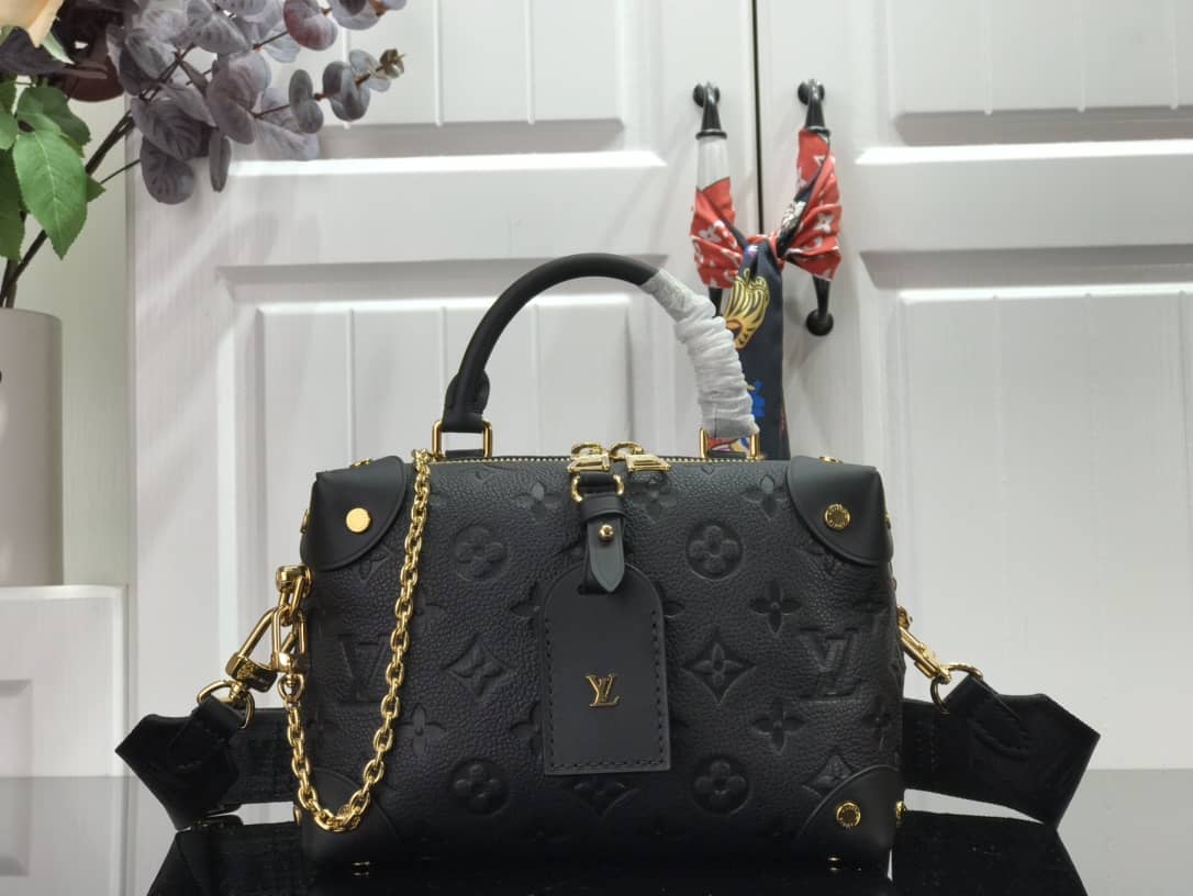 Louis Vuitton Petite Malle Souple Monogram Replica Bag Black M45571