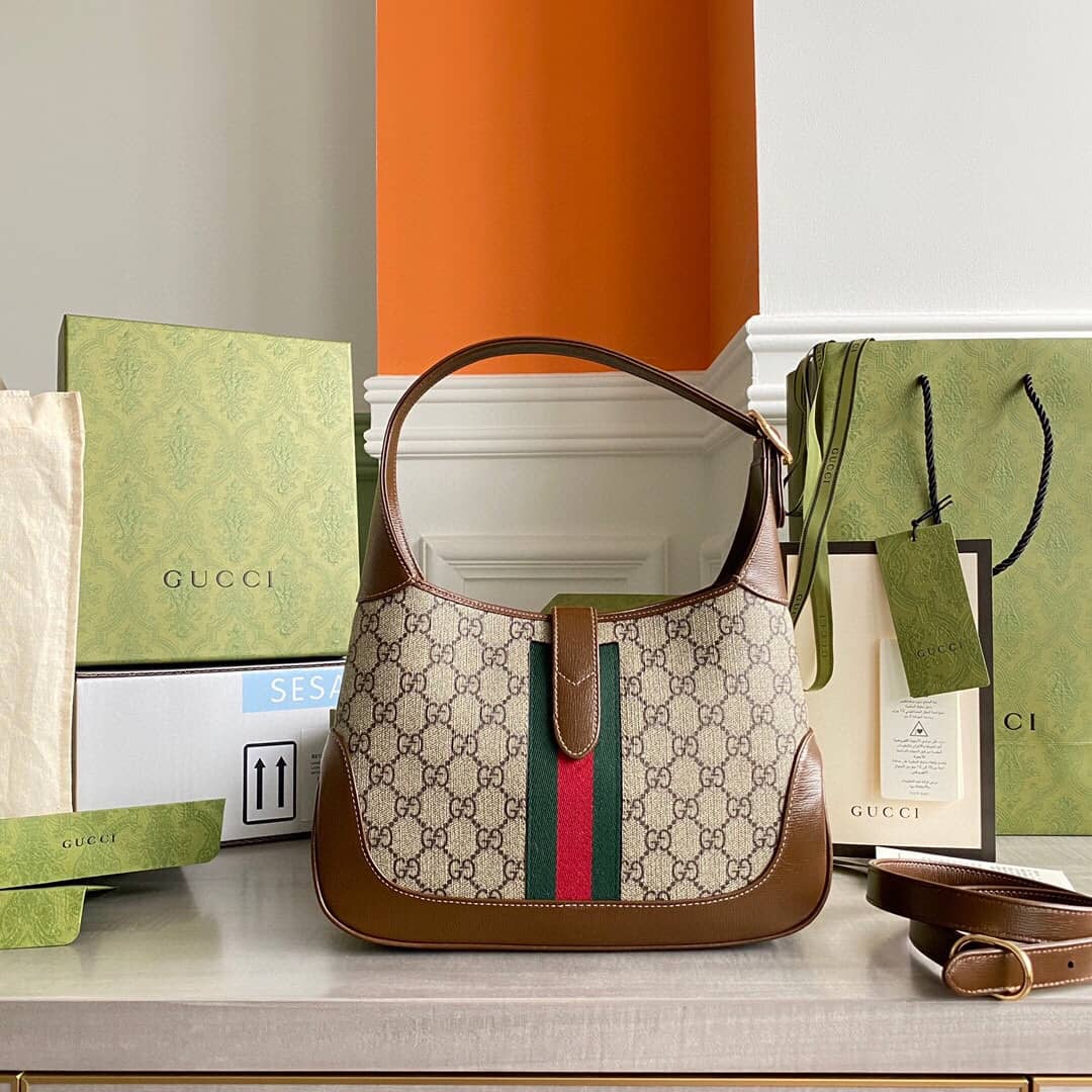 Gucci GG Jackie 1961 Mini Shoulder Bag Replica Brown 637092