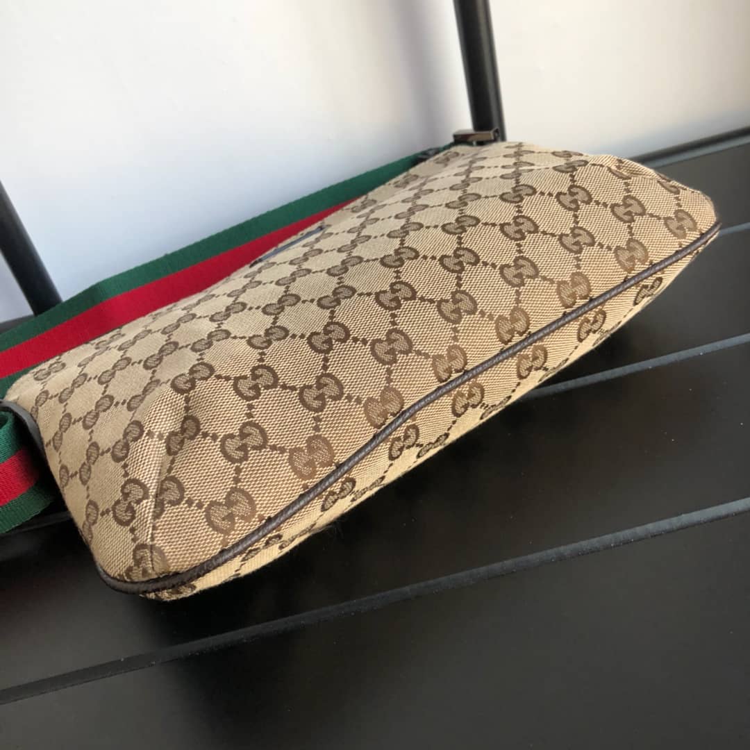 Gucci GG Canvas Shoulder Bag Replica Brown 189749