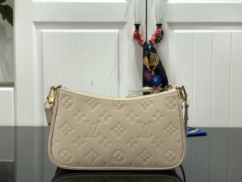 Louis Vuitton Easy Pouch On Strap Creme White Empreinte M81066 Replica