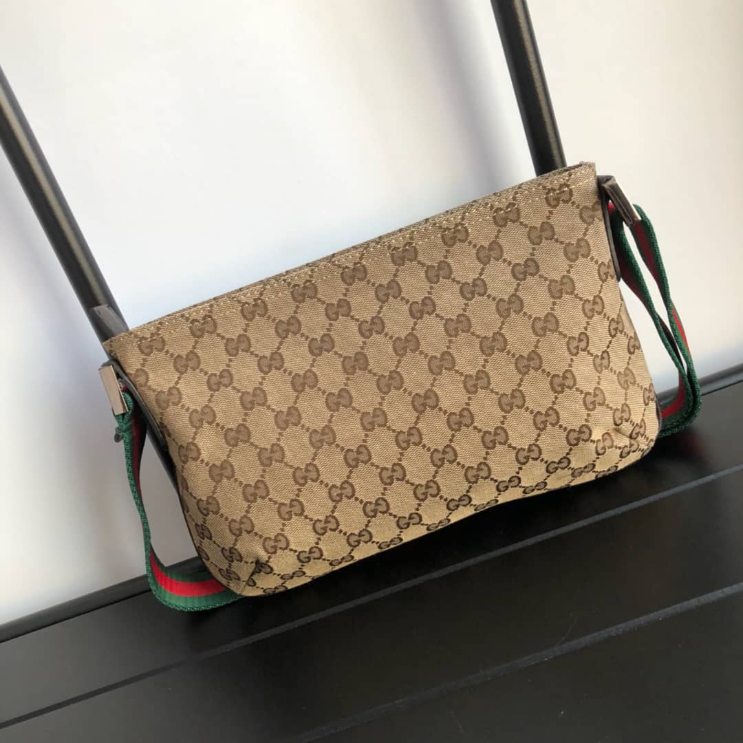 Gucci GG Canvas Shoulder Bag Replica Brown 189749