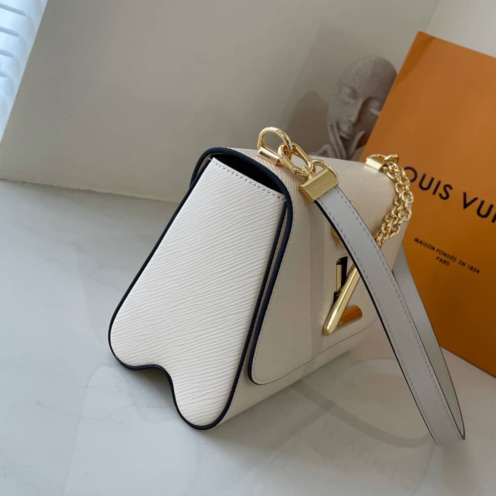 Louis Vuitton Twist MM Epi Grained Leather White M59403 Replica Crossbody Bag