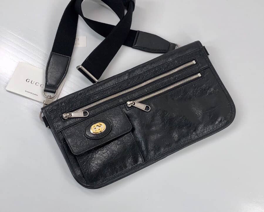 Gucci Unisex Morpheus Leather Messenger Bag Replica 575837