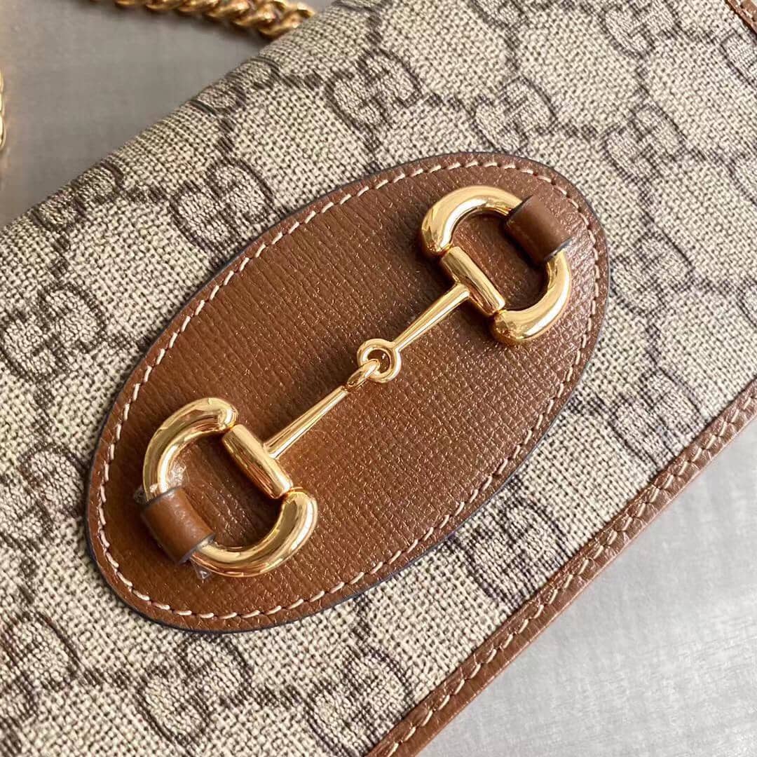 Gucci GG Supreme Horsebit 1955 Chain Wallet Replica 621892