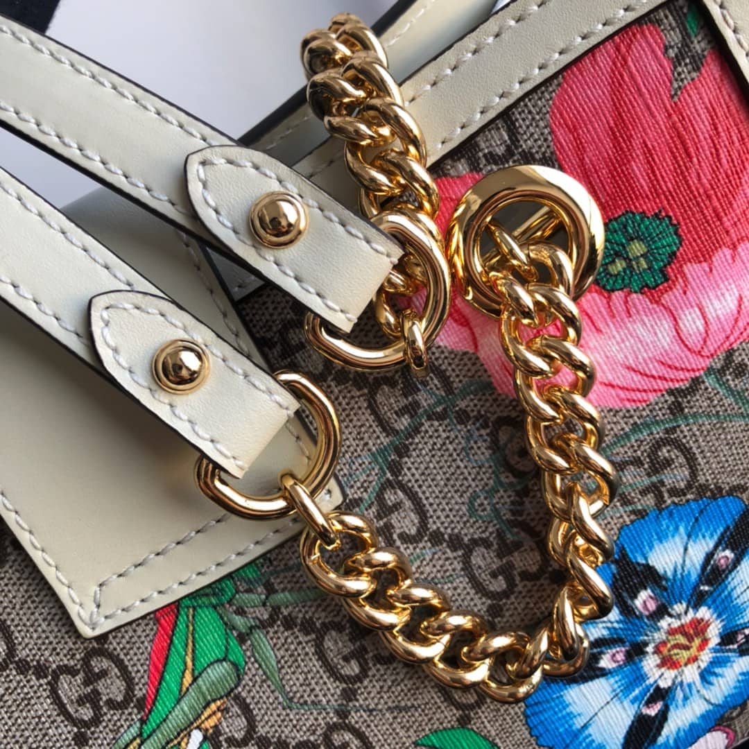 Gucci Padlock Small GG Supreme Canvas Shoulder Bag Replica Colorful 498156