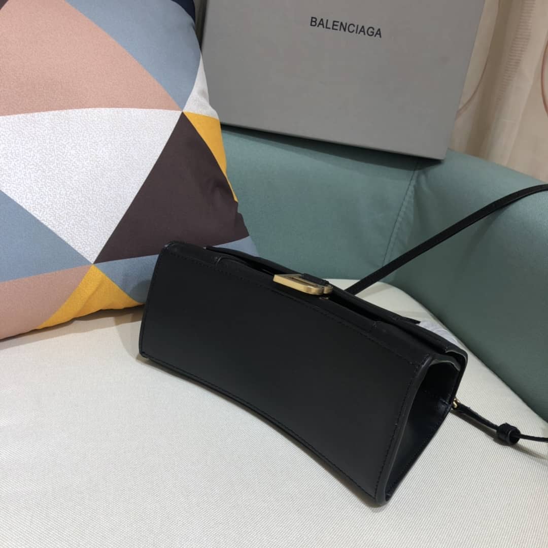 Balenciaga Hourglass Leather Top Handle Replica Bag