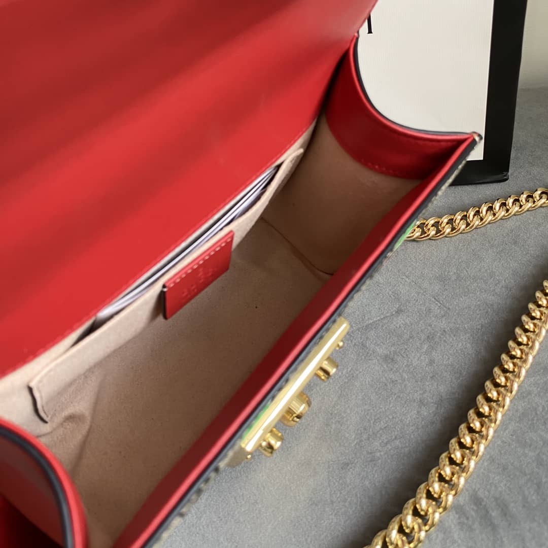 Gucci Padlock Small GG Chain Shoulder Bag Replica Red 409487