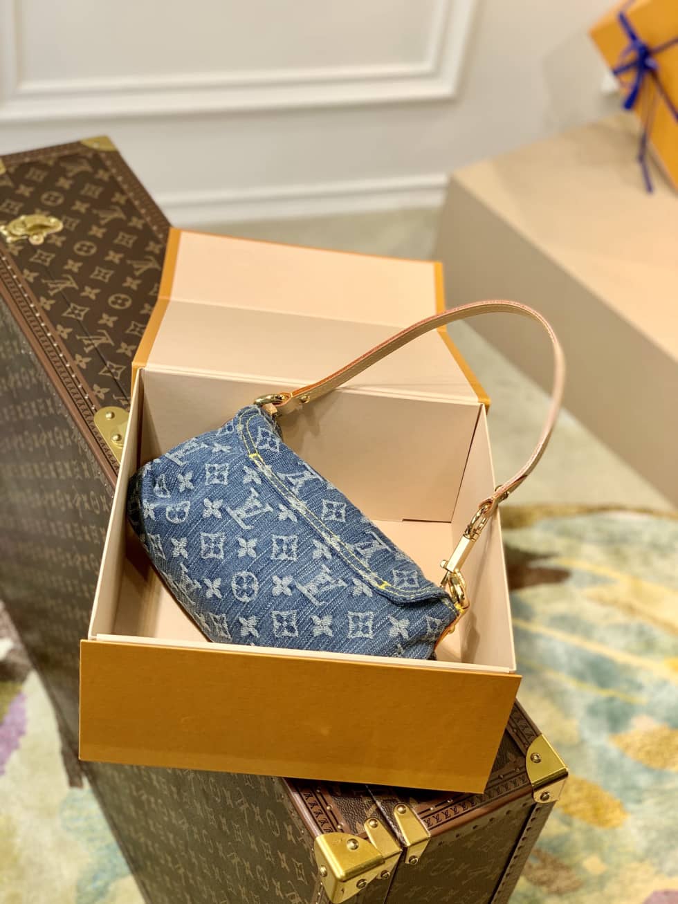 Louis Vuitton Mini Pleaty Denim Blue M95050 Replica Shoulder Bag