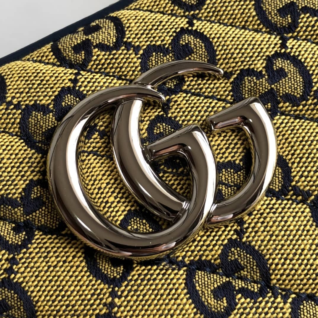 Gucci Handbag Dupes Marmont Small Shoulder Handbag Camera Bag Replica Yellow 447632
