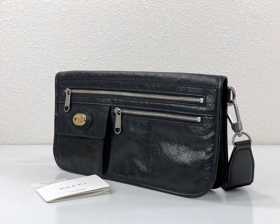 Gucci Unisex Morpheus Leather Messenger Bag Replica 575837