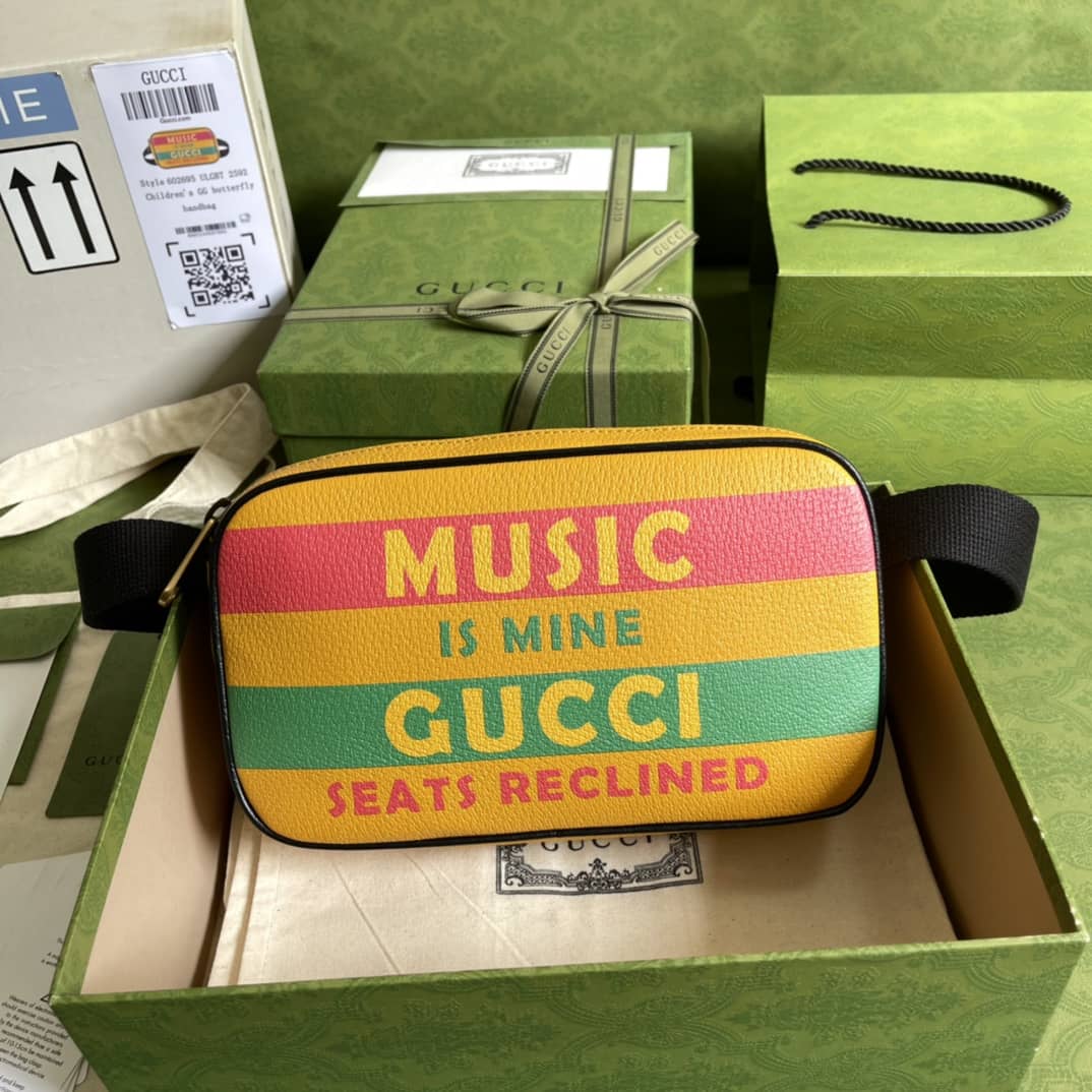 Gucci Disney Supreme GG Canvas Leather Belt Bag Replica 602695