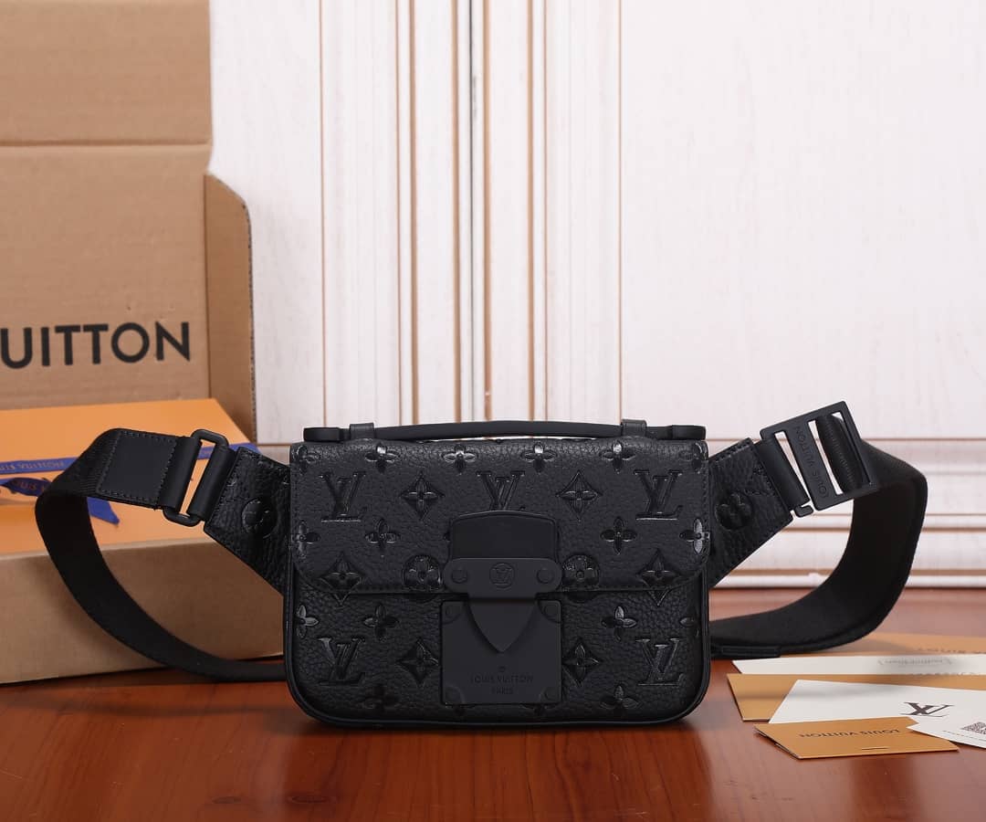 Louis Vuitton S Lock Sling Crossbody Bag Replica Black M58487