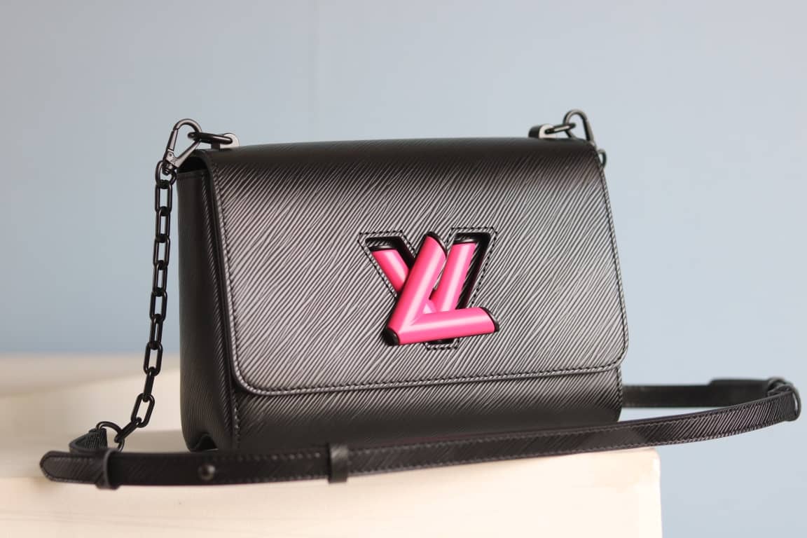 Louis Vuitton Textured Epi Leather Twist Series Bag Black