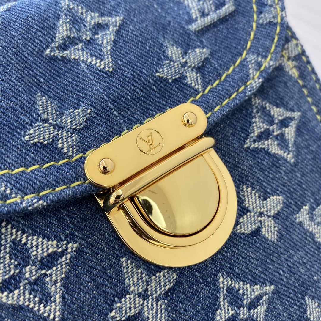 Louis Vuittton Denim Monogram Vachetta Trim Camera Bag