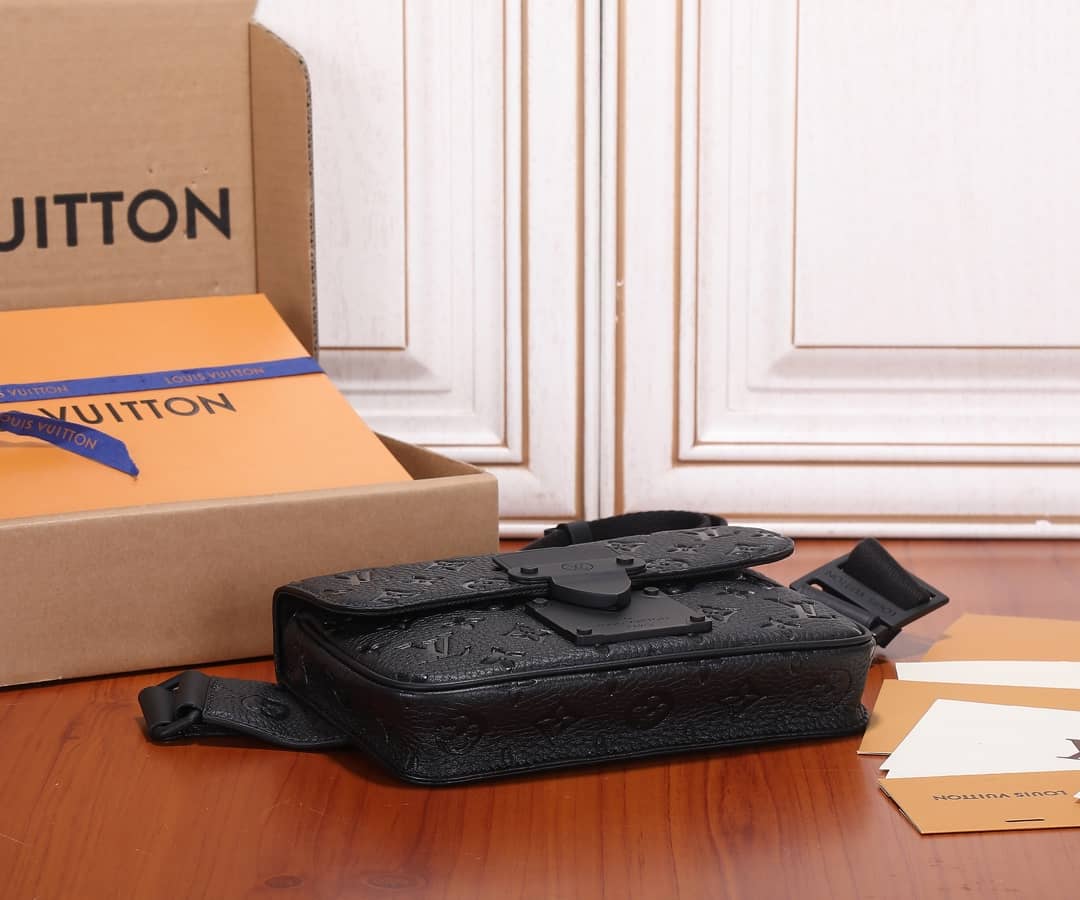 Louis Vuitton S Lock Sling Crossbody Bag Replica Black M58487