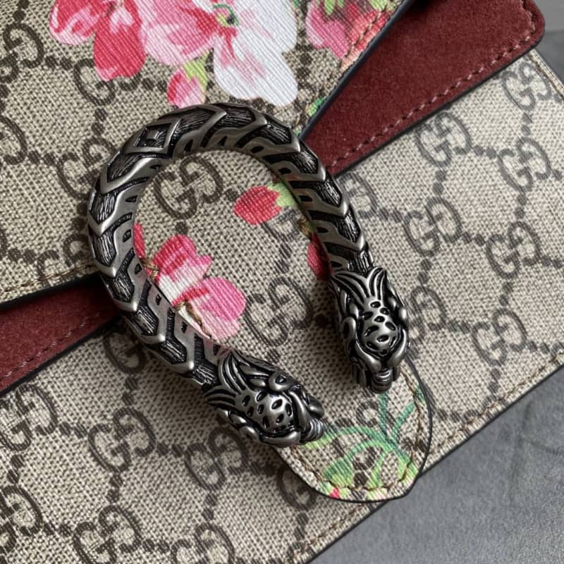 Gucci Dionysus Dupe GG Supreme Dionysus Chain Replica Shoulder Bag Brown 400249