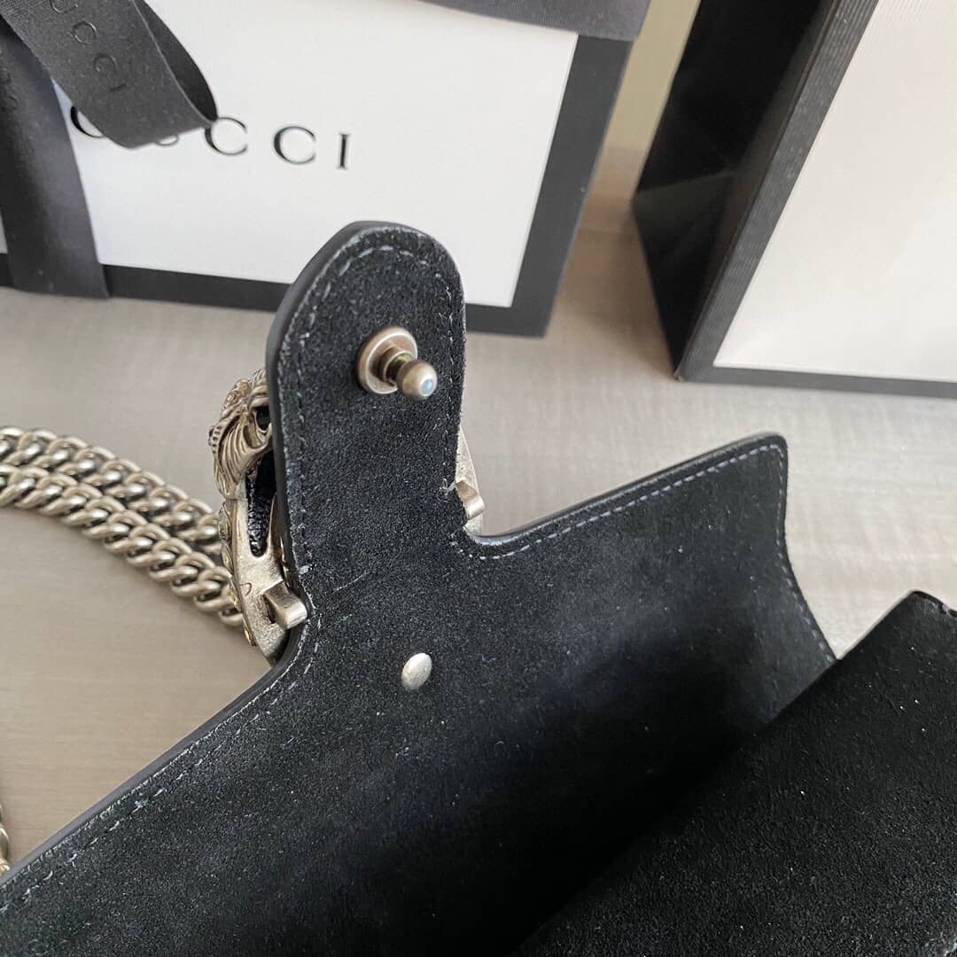 Gucci GG Dionysus Small Shoulder Bag Replica Black 499623